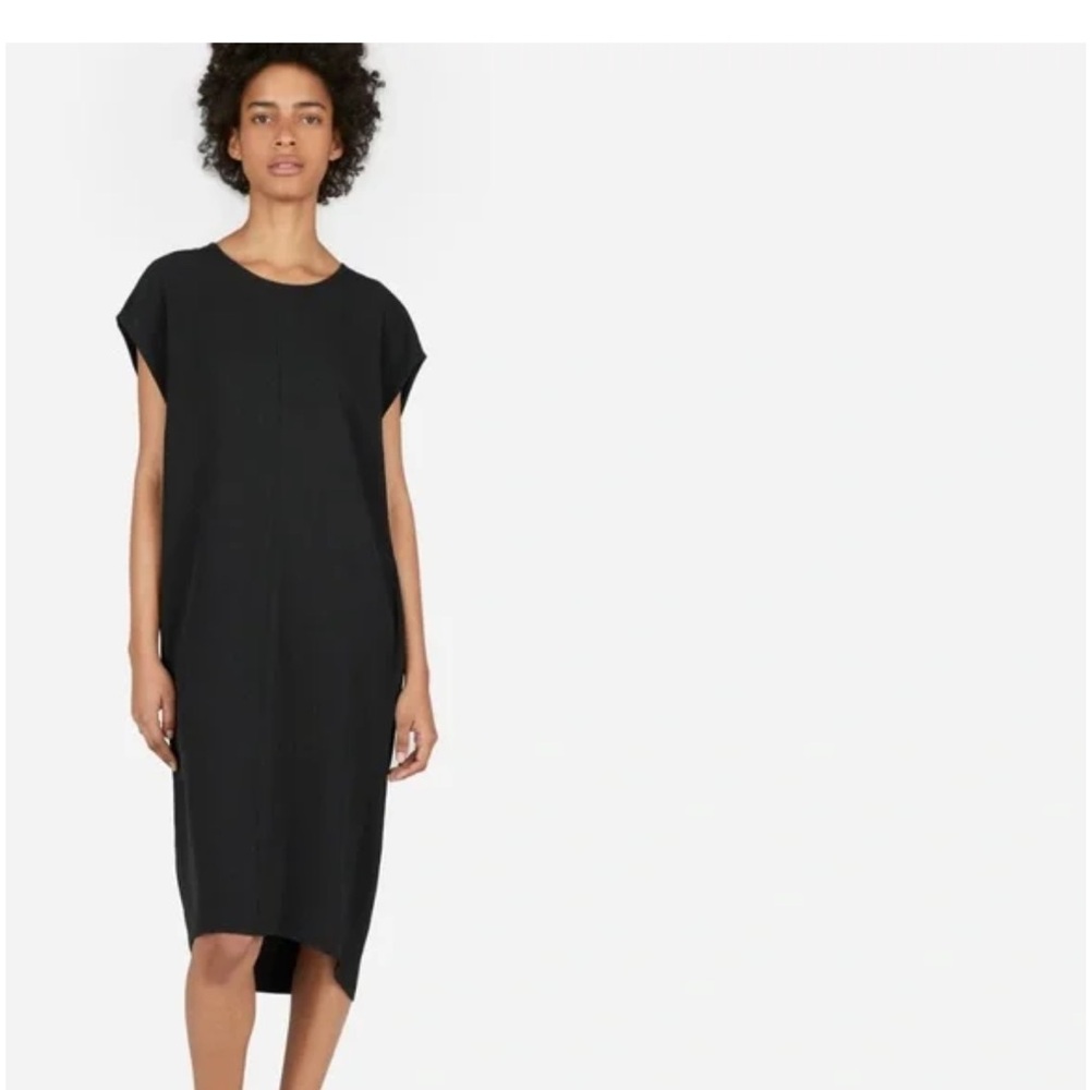 Everlane Black High Low Women's Dress, with pockets